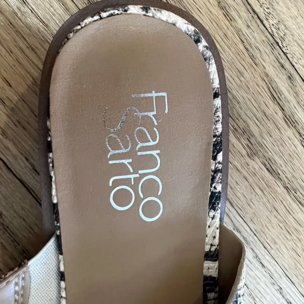 Franco Sarto animal print cris cross slides - Picture 5 of 6